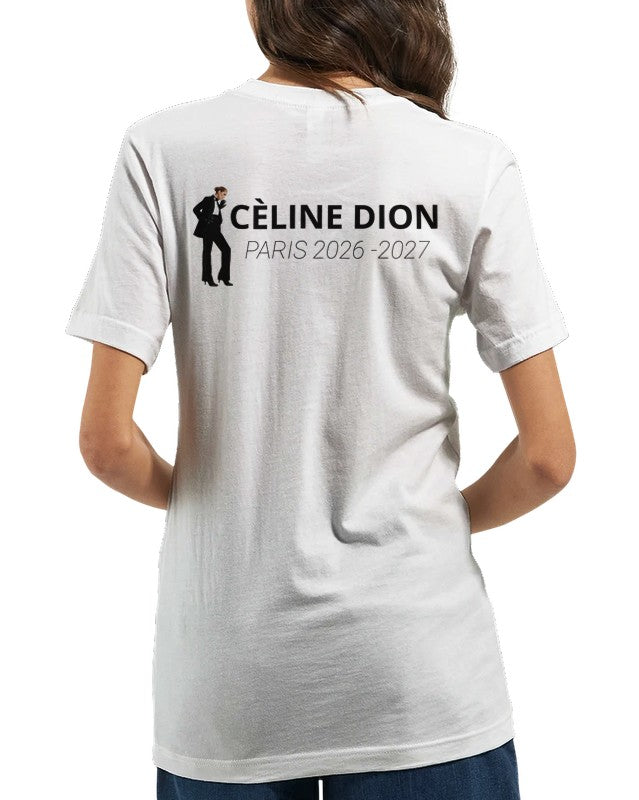 Celine Dion Paris Tour 2026 2027 T-Shirt, Official Style Comeback Fan Merch, Celine Live in France Concert Shirt, Music Lover Gift