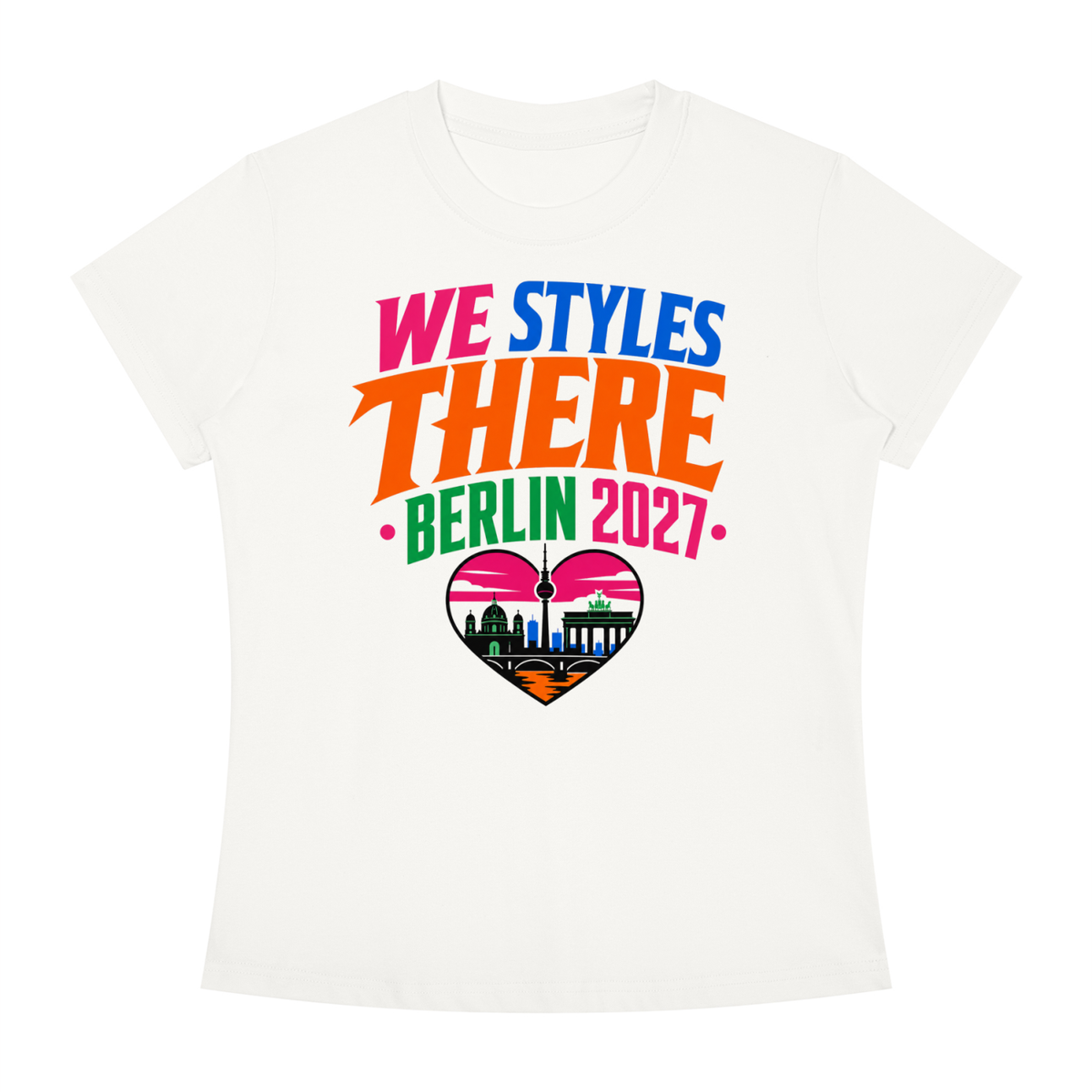 Together with Styles Berlin 2027 Tour T-Shirt - Limited Edition Concert Merch - Deutschland Tournee - Women's Slim Fit Crewneck T-Shirt