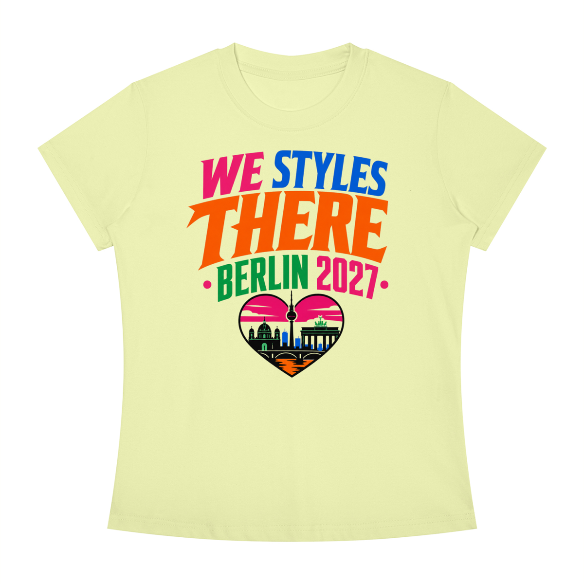 Together with Styles Berlin 2027 Tour T-Shirt - Limited Edition Concert Merch - Deutschland Tournee - Women's Slim Fit Crewneck T-Shirt